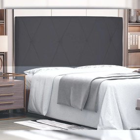 Cabeceira Decorativa 1,40M Yves Suede Cinza G63 - Gran Belo