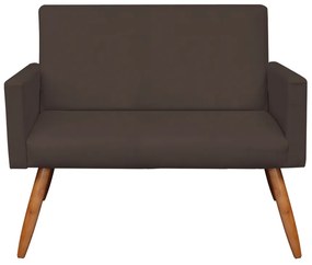Namoradeira Larissa Suede Marrom Pés Palito Castanho D'Rossi