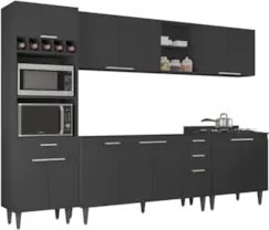 Armário de Cozinha CP05 Para Pia 150cm Pérola Z34 Preto     - Mpozenat