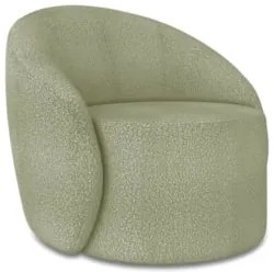 Sofá 2 Lugares 140cm Wendi e Poltrona Steve Boucle Pistache I01  - Mpo