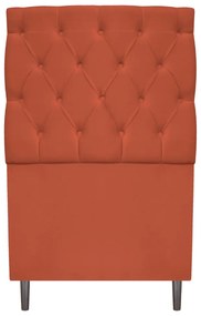 Cabeceira Estofada Liverpool 90 cm Solteiro Suede Terracota - ADJ Decor