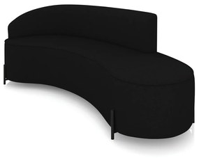Sofá 4 Lugares Orgânico 220cm Pé Ferro Preto Morgan Linho D03 - D'Rossi - Preto