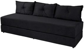 Sofá Cama Bicama 3 Lugares Casal Sofanete Suede Orthovida (Violeta, Liso)