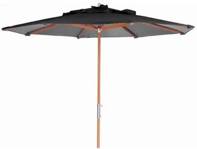 Ombrelone Leblon Preto em Madeira Central 2,00 MT (LARG) com Tecido Bagun - 43754 Sun House