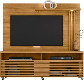Estante de TV 65 Pol 182cm com Rodízio para Sala Nerion M20 - D'Rossi - Cumaru(fosco)