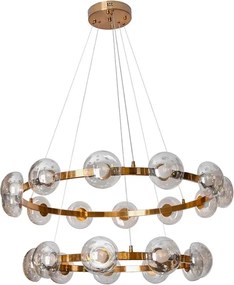 Pendente Led Vidro Metal Bronze 84W 3000K