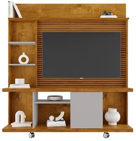 Home Theater Taurus Ripado Naturalle/Off White – Bechara Móveis