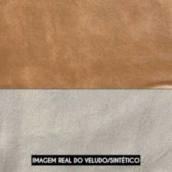 Poltrona para Sala Giratória Redonda Saphire Z32 Veludo Bege/Caramelo