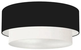 Plafon Para Banheiro Cilíndrico SB-3024 Cúpula Cor Preto Branco