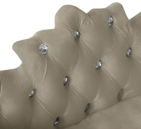 Mini Divã Sofá Realeza Cama Pet para Cães ou Gatos Elegante Suede Nude