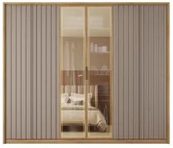 Guarda Roupa Casal 6 Portas 4 Gavetas Turium C01 Buriti/Fendi - Mpozen