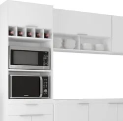 Armário de Cozinha CP05 Para Pia 180cm Pérola Z34 Branco    - Mpozenat