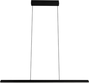 Pendente Led Dimerizável Alumínio Preto 12w 3000k Strip