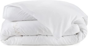 Capa de Edredom/Duvet Literie Cetim 300 Fios Aurore Branco e Dourado - Queen  Queen