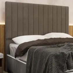Cabeceira Cama Box King 193cm Estofada Plutus Linho Marrom Z04 - Mpoze
