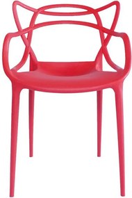 Cadeira Externa de Plástico Reciclável Decorativa Amsterdam Vermelho L15 - Gran Belo