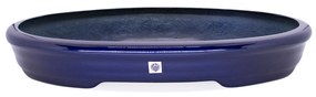 Vaso Bacia Decorativo Osaka Azul Perolizado P 7x46x35 cm - D'Rossi