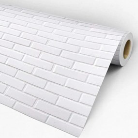 Papel de Parede Tijolinho Branco 0.52m x 3.00m