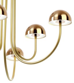 Plafon Mushroom 79X86X82Cm Metal Alumínio 18Xg9 - Old Artisan Plf-5834... (ROSE FOSCO / COBRE BRILHO)