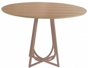 Mesa de Jantar Yuna Louro Freijó Com Base Chocolate Leve 120cm - 77383 Sun House