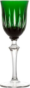 Taça de Cristal Mozart Basic Lapidado P/ Licor 110ml Verde Escuro - 66