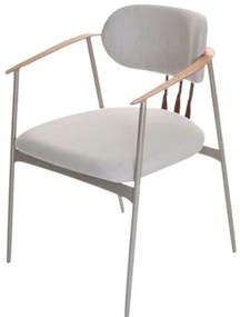 Cadeira Essence Com Braço Assento Cru Base Titanium - 76890 Sun House