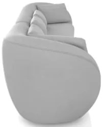 Sofá 4 Lugares 292cm Orgânico Pé Madeira Yume Veludo Cinza Z55 - Mpoze