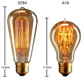 Lustre Pendente Luminária Retro Md-4162-3 Suporte Para Lâmpada / Não Inclusa - Bivolt