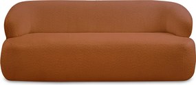 Poltrona Namoradeira 150cm Decorativa Charlote Sala de Estar Pés em Madeira Bouclê Terracota G88 - Gran Belo