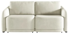 Sofá Cama Modulado Retrátil e Reclinável Decorativo Varsóvia 196cm Veludo Bege G33 - Gran Belo