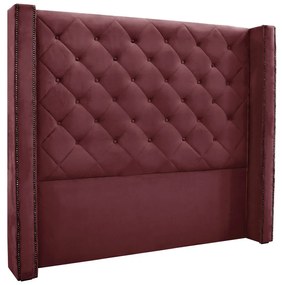 Cabeceira Cama Box Queen 160 cm Vicenza Veludo S04 - D'Rossi - Vinho