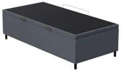 Base para Cama Box Baú Solteiro 88x188cm Hit Z04 Suede Cinza - Mpozena