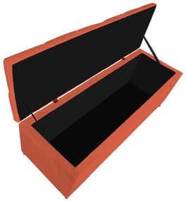Calçadeira Estofada Liverpool 140 cm Casal Suede Terracota - ADJ Decor