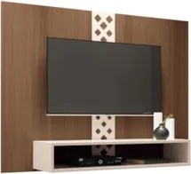 Painel TV 47 Pol 120cm com Nicho Format H01 Off/Castanho - Mpozenato