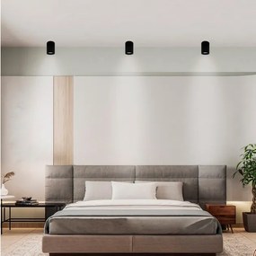 Plafon De Sobrepor Aluminio 8Cm Lisse Ii - PRETO