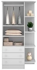 Guarda Roupa Infantil 2 Portas Doce Sonho Branco - Qmovi