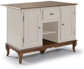 Mesa Ilha Hannover 2 Portas e 1 Gaveta Linz Móveis