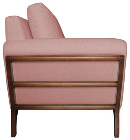 Poltrona Decorativa Sabrina Veludo Rosê