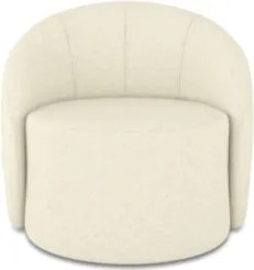 Poltrona Sala Giratória Redonda Kit 2 Steve Linho Bege  I01  - Mpozena