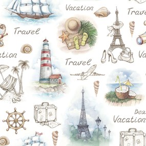 Papel de parede adesivo casual viagens