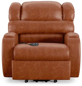 Poltrona do Papai Sala de Cinema Reclinável Kylie Elevação Lift Elétrico PU Caramelo Brilho G23