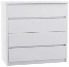 Cômoda Quarto Solteiro 4 Gavetas Blank F04 Branco - Mpozenato