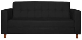 Kit Sofá 2 Lugares e 2 Poltronas Denver Suede Preto - ADJ Decor