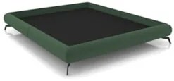 Cama Queen Base Box 158x198cm Pés de Ferro Cold Z37 Veludo Verde - Mpo