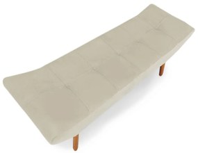 Puff Banqueta 140cm Maya Pés Palito Suede Bege - Sheep Estofados - Bege