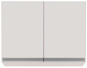 Kit 2 Armários Aéreo de Cozinha Lavanderia 02 Portas Eva 80 cm - D'Rossi - Branco