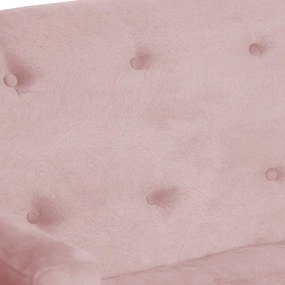 Namoradeira Bruna 1,20 m 2 Lugares Pés Palito Suede Rosê