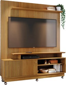 Estante de TV 65 Pol 160cm com Rodízio para Sala Quirel Cumaru M20 - D'Rossi
