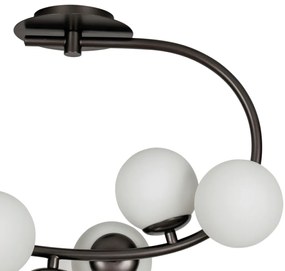 Plafon Astral 49X50X30Cm 5Xg9 Globo Ø12Cm - Usina 16945/5 (BT - Branco Texturizado, FOSCO)