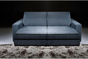 Sofá 4 Lugares Retrátil e Reclinável - Lagar Suede Azul